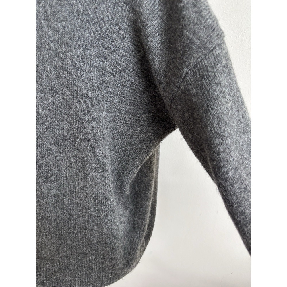 ASTR the Label Womens Medium Wool Blend Sweater Deep V Neck Gray Casual Cozy - Picture 6 of 6